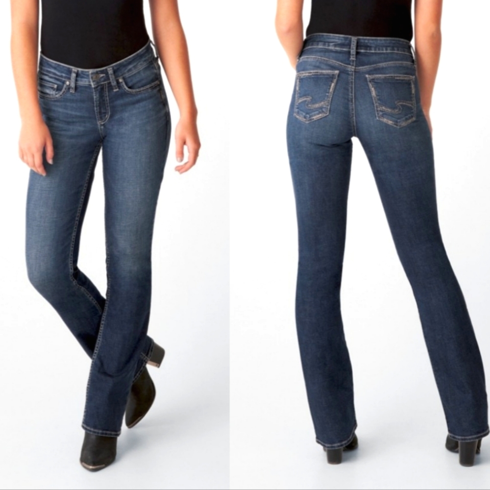 Silver Jeans Suki Mid Rise Slim Bootcut Jeans Size 27